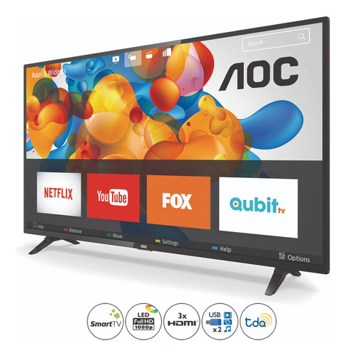 Imagen 3 de 6 de Televisor Aoc Led Smart Pantalla 32 Hd 32s5295 Gta 2 Años