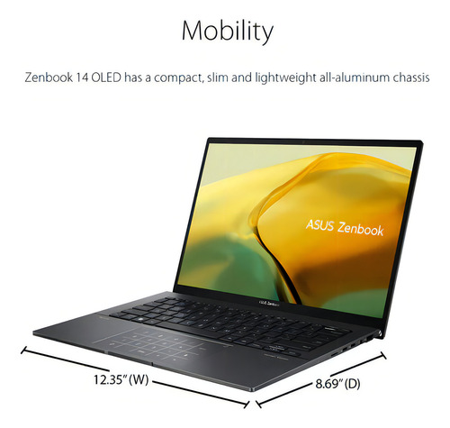Notebook Asus Zenbook 14 Pulgadas Oled Touch Amd Ryzen 5 7530u 8 Gb Ram 256 Gb Ssd Windows 11