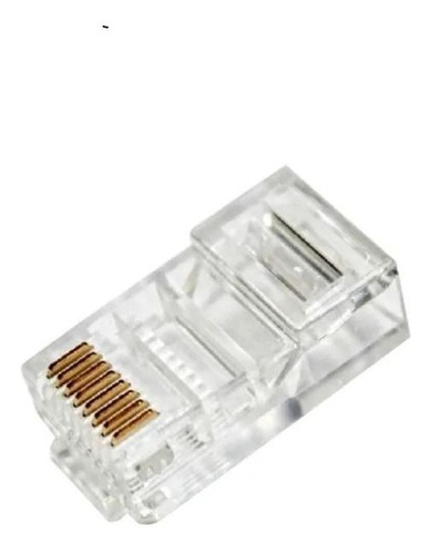 Ficha Rj45 Utp Doble Contacto 100 Unidades Red Cat 5e.