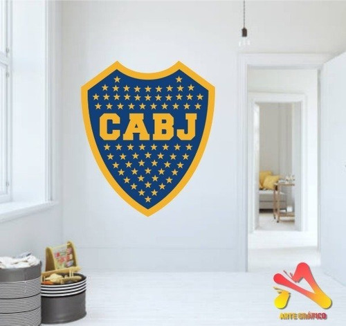 Vinilo Decorativo Futbol Escudo Boca Juniors 70x80cm