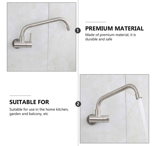 Grifo De Agua Giratorio Con Salida Extendida De 1 Pieza Para