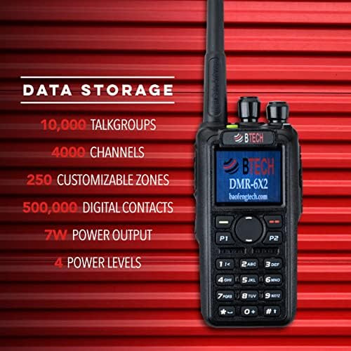 Btech Dmr-6x2 Pro Dmr Y Radio Bidireccional De Doble Banda A