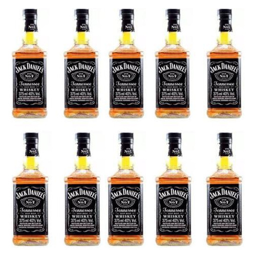 Kit Whisky Jack Daniel's Combo Padrinhos 10 Garrafas 375ml