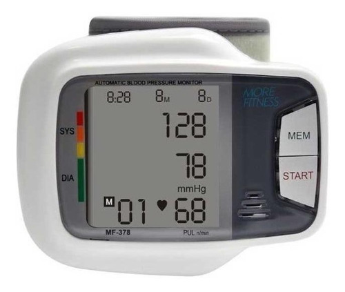 Aparelho medidor de pressão arterial digital de pulso More Fitness MF-378