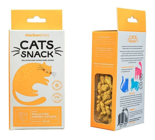 Cats Snack Galletas Con Catnip Pollo Y Hierba Gatera 80gr