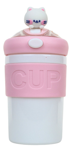 Vaso De Vidrio Hermético Con Bombilla Cute Bpa Free