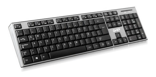 Teclado/mouse Combo Inalambrico Gt2000gn Ghia Color Gris/neg