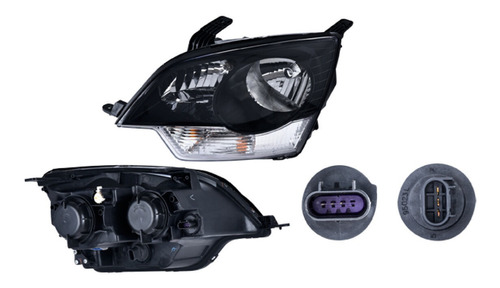 Faro Del Izq Fdo Negro Depo Chevrolet Captiva Sport 08/15