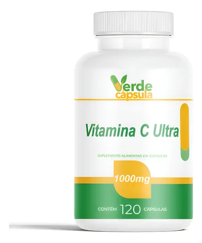 Vitamina C 1000mg 120 Cápsulas - Ácido Ascórbico 1g - Sem Sabor