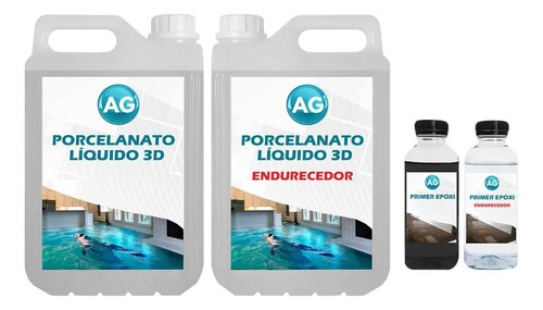 Kit Porcelanato Líquido 3d + Primer | Transforme Em Arte