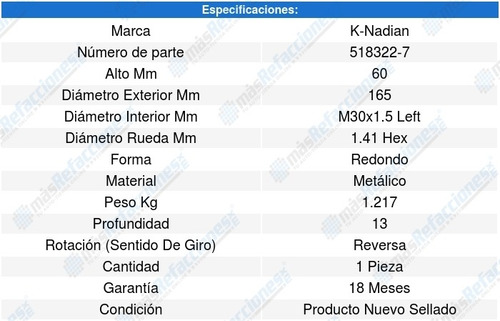 Fan Clutch C280 V6 2.8l 97-00 K-nadian 8573647