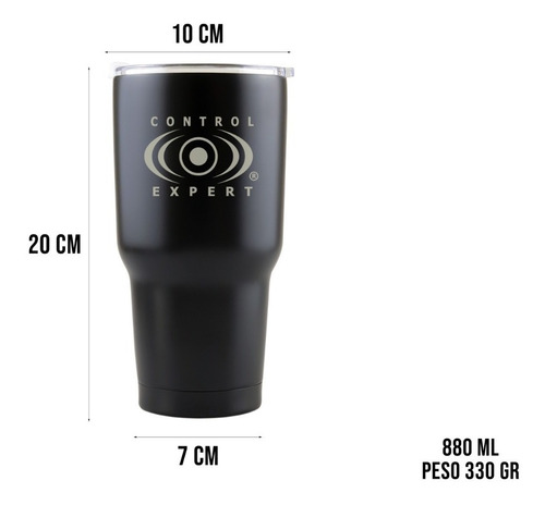 Imagen 4 de 10 de Vaso Termo Acero Inoxidable P/cafe 30oz Térmico Frío Calient