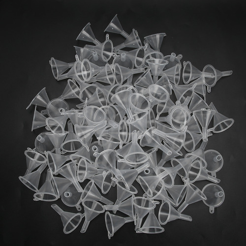 Funil De Plástico Transparente Pequeno, 100 Peças De Corda
