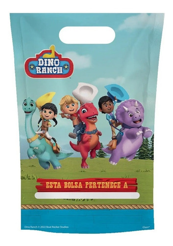 Bolsa De Dulces Dino Ranch X 6 Dinosaurio Cotillón Activarte