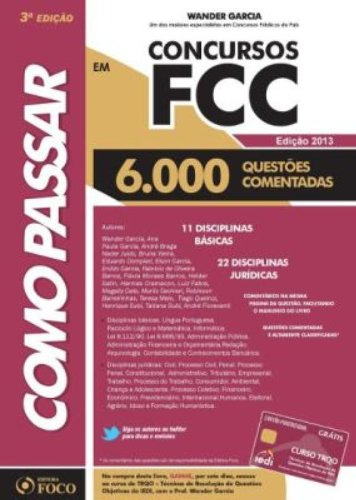 Como Passar Em Concursos Da Fcc 6000 Questões Comentadas, De Wander  Garcia. Editora Foco Jurídico, Capa Dura Em Português