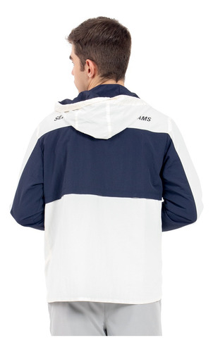 Chamarra Para Hombre Estampada Bicolor Con Contrastes Quarry