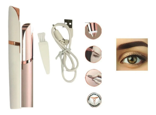 Caneta Depilador Sobrancelha Elétrico Aparador Portátil Usb Cor Branco 127/220V