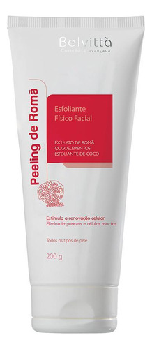 Peeling De Romã - Esfoliante Físico Facial 200g - Belvittà