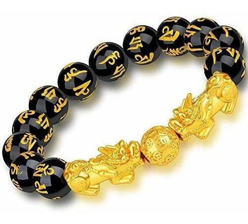 Pulsera De Amuleto Feng Shui Prosperidad 0.472in Mantra Bea