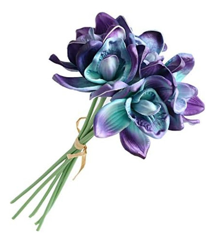 Xilyya 6 Tallos De Flores De Orquídeas De Tacto Real Para Ra