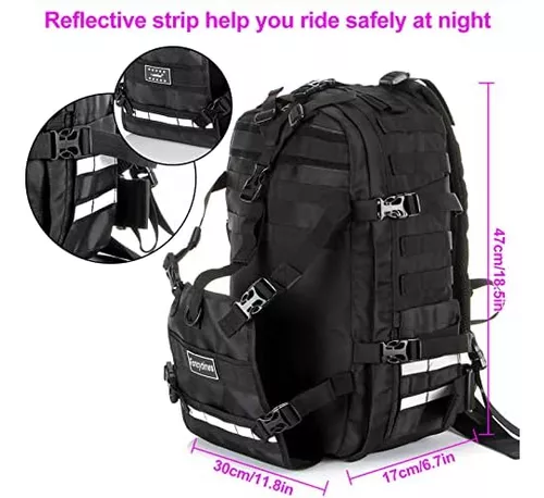  Mochila para casco de motocicleta de gran capacidad, mochila de  almacenamiento de equipaje de baloncesto para deportes al aire libre, mochila  para deportes al aire libre., Negro -, Mochila para casco