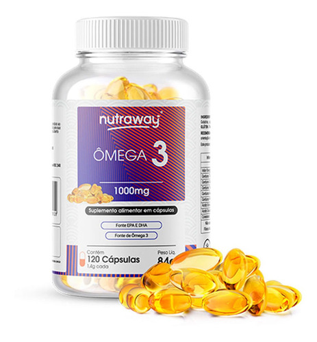 Ômega 3 1g Nutraway - 120 Cápsulas