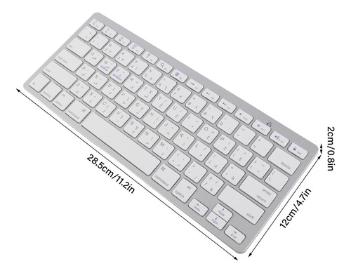 Teclado Ultradelgado Bt Inalámbrico A Prueba De Salpicaduras