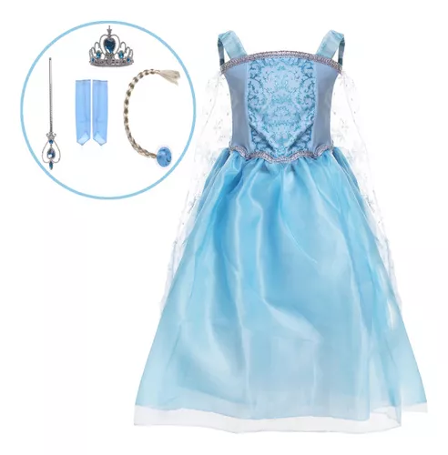 Fantasia Frozen Princesa Elsa Infantil Pop Vestido - Extra Festas