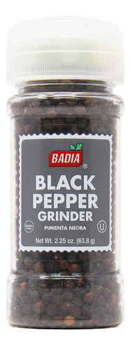 Pimienta Negra Badia Entera Whole Black Grinder 1 Especias