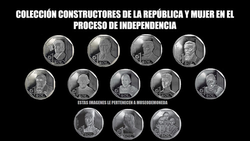 Colección Monedas Constructores De La República Bicentenario