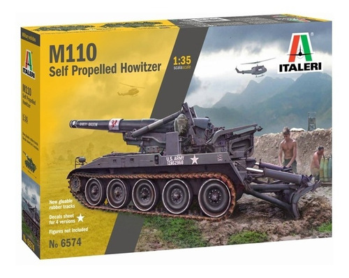 Italeri Tanque Self Howitzer M110 1/35 P/ Armar Pintar 6574