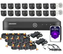 Comprar Kit De Seguridad Hikvision Dvr 16 Camaras Disco 2tb Y Cables