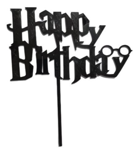 Cartel Happy Birthday De Harry Potter Para Torta M2 - Envíos