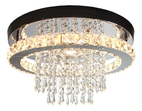 Lampara Techo Led Cristal Redonda Estilo Americano Vintage :