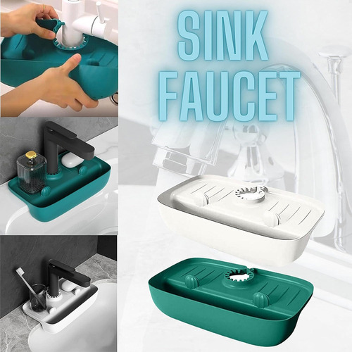 2pcs Fregadero Cocina Escurridor Grifo Organizadores Lavabo