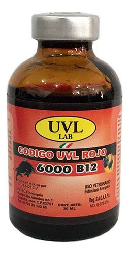 Vitamina Uvl Código Rojo 6000 B12 100 Ml