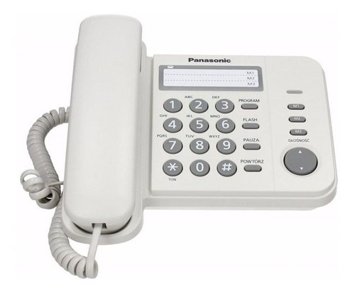 Telefone Com Fio Panasonic Kx-ts520 - Branco