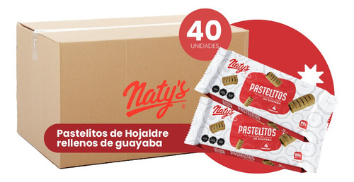 Pastelitos De Hojaldre Rellenos De Guayaba Naty´s 90gr X4und