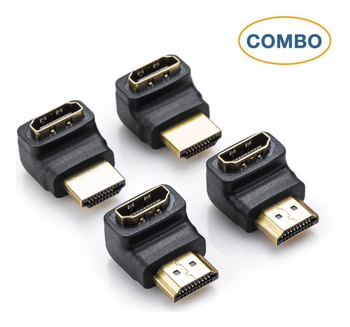 Bxton Hdmi Angulo Recto Conector Adaptador Do 2 90 Grado 3d