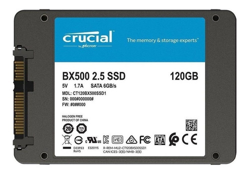 Disco Ssd 120gb Crucial Bx500 2.5  Sata Iii 3d Nand