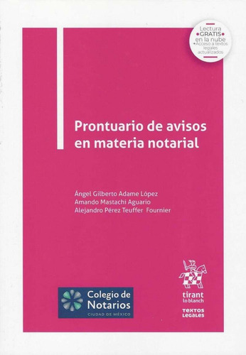 Prontuario De Avisos En Materia Notarial