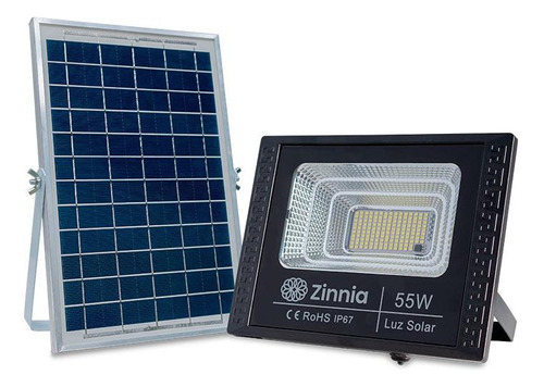Refletor Solar Zinnia Zrs55, 55w, 4000mah, Controle Remoto