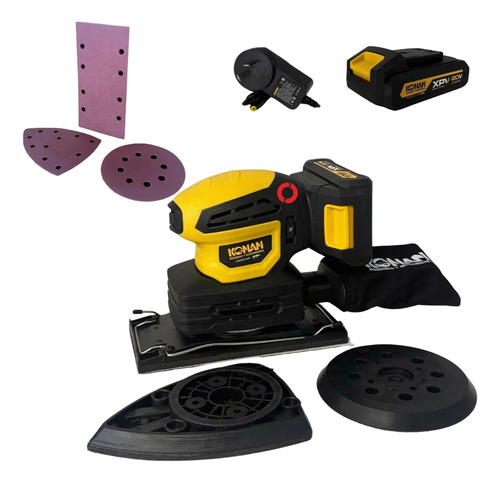 Multilijadora 3 En 1 Konan A Batería 20v Xtra Power Volt Amarillo 50