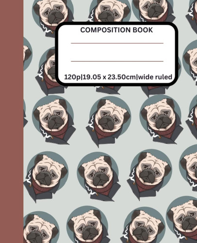 Libro:  Bulldog Seamless Cover Composition Book 19.05 X Cm ,