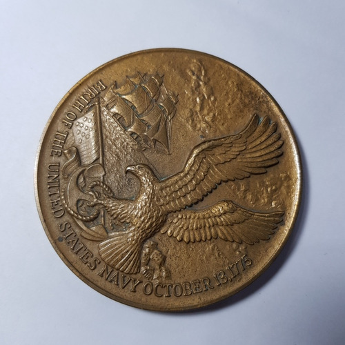 Antigua Medalla Bicent 1775 Marina Eeuu Bronce Mag 60080