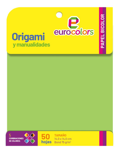 Eurocolor Arcoiris Bicolor Origami 14x14 100h/pq