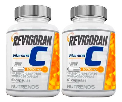 2x Revigoran Vitamina C 60 Caps - Nutrends - Imunidade Sabor Sem Sabor