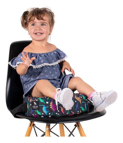Assento Redondo Infantil Alce Almofada De Elevação Bebê Dino