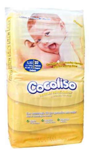 Pañales Cocoliso Talla S De 32 Unidades 