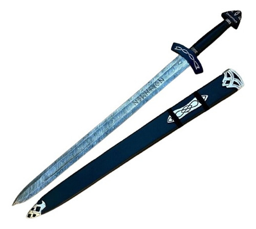 Espada Vikinga Ulfberht Acero De Damasco Forjada A Mano